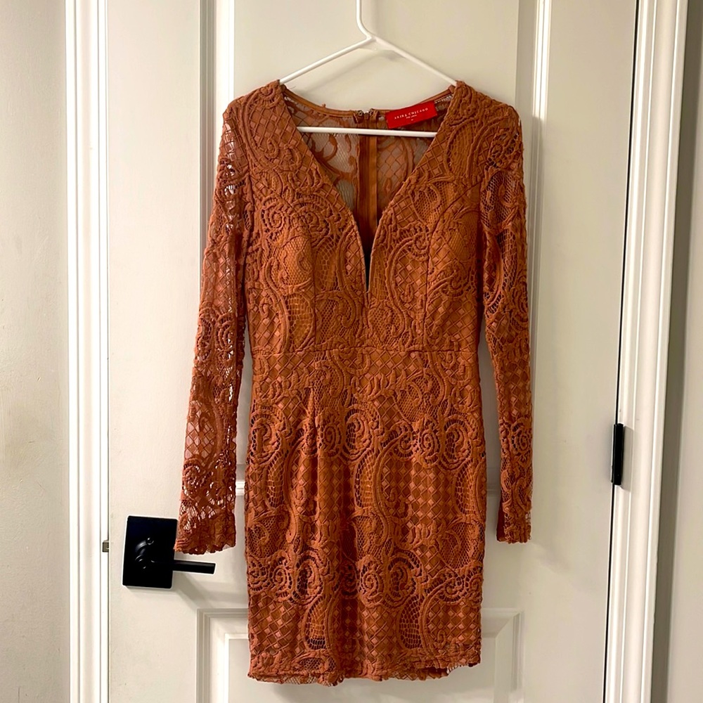 Lace dusty rose Akita dress… great party dress.  Never been worn, but no tags.